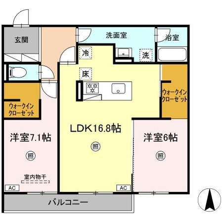 サンサン神野の物件間取画像